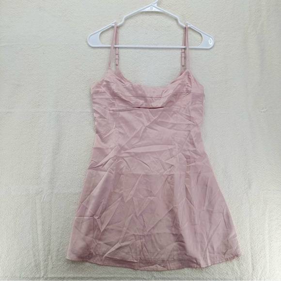 Princess Polly “Powell” Pink Satin Cutout Mini Dress - Picture 2 of 6